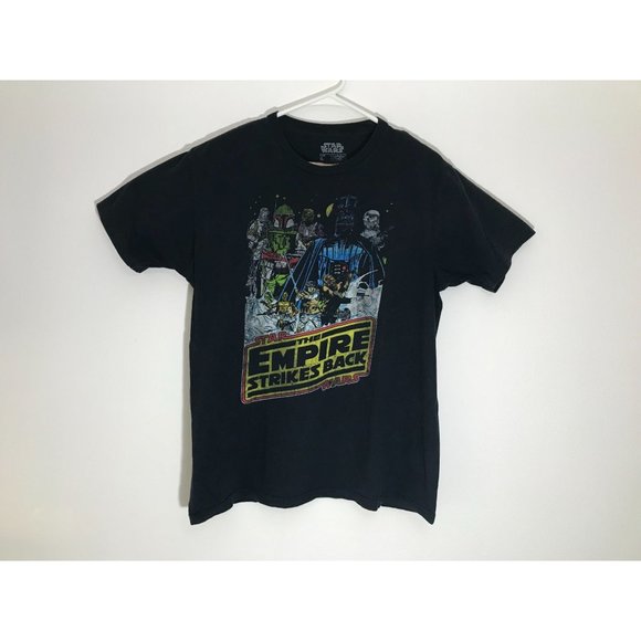 Star Wars Empire Strikes Back Mens L Black T Shirt *7 - Picture 1 of 4